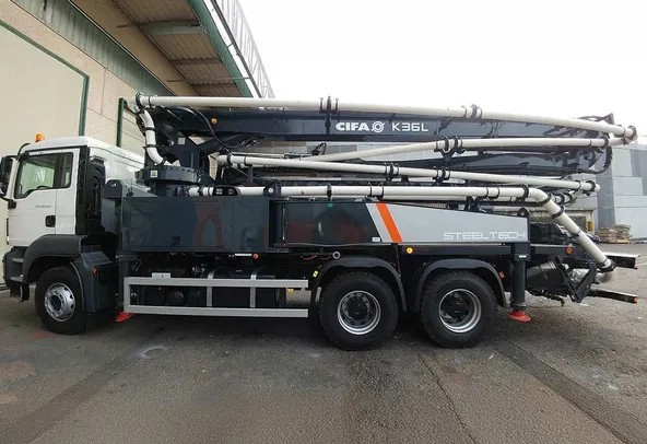 Cifa K36L Concrete Pump Truck left side view