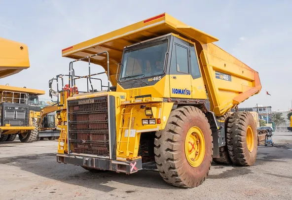 2024 Komatsu HD465-7EO Rigid Dump Truck Front Left View
