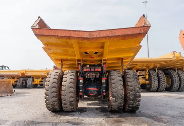 2024 Komatsu HD465-7EO Rigid Dump Truck Rear View