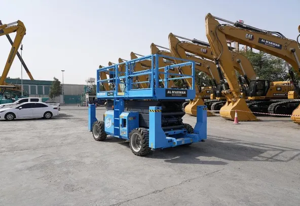 Sinoboom 1323RD Rough Terrain Scissor Lift Rear Left View