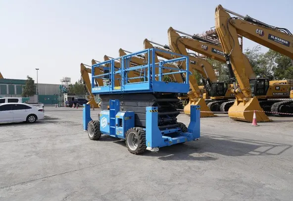 Sinoboom 1623RD Rough Terrain Scissor Lift Rear Left View