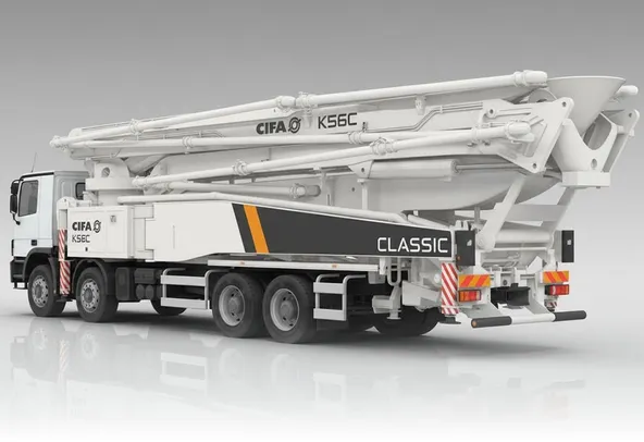 Cifa K56C Concrete Pump Truck Rear Left View