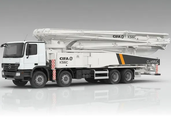 Cifa K56C Concrete Pump Truck Front Left View