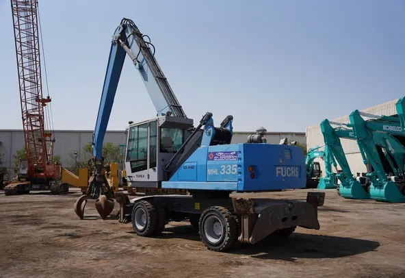 Material Handler 2013 Terex Fuchs MHL 335 rear left view - Al Marwan Heavy Machinery