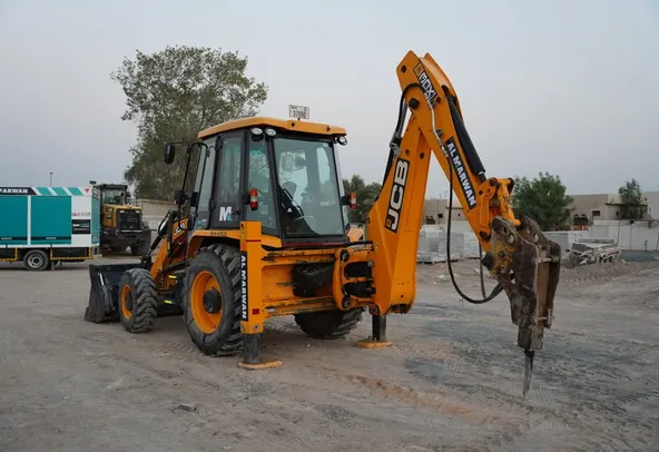 2021 JCB 3DX Plus Backhoe Loader 7 ton Medium Shovel Digger with Jackhammer JCB hydraulic rock breaker demolition
