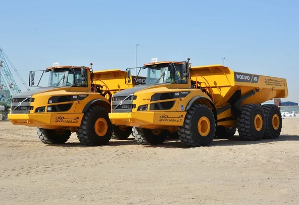 45-Ton Articulated Dump Trucks For Rent | Al Marwan