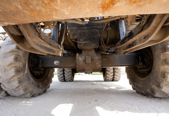 2014 Caterpillar M318D Wheeled Excavator Under carriage View