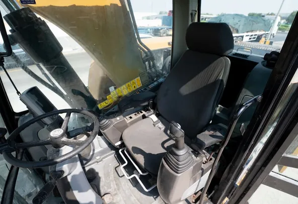 2014 Caterpillar M318D Wheeled Excavator Inside Cabin View