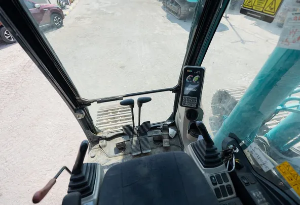 2022 Kobelco SK380XDLC-10 Track Excavator Inside Cabin View