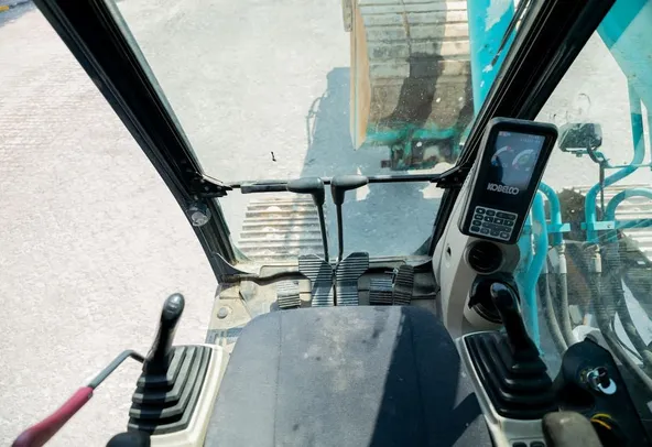 2023 Kobelco SK380XDLC-10 Track Excavator Inside Cabin View