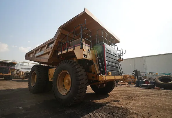 Cat 777E off-highway truck front right view