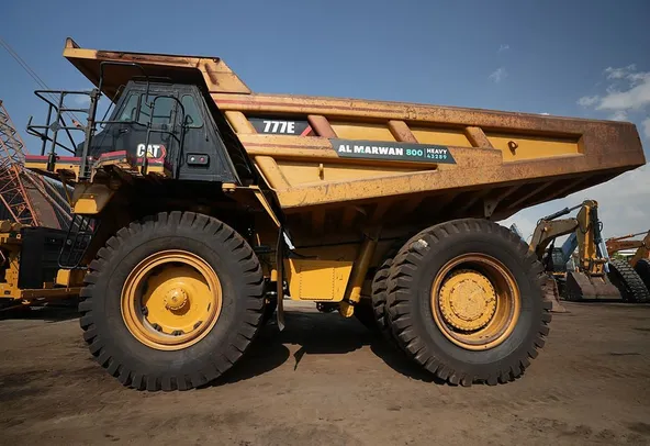 Cat 777E off-highway truck left side view