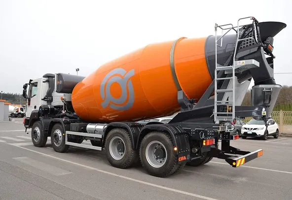 Concrete Mixer Truck 12m³ Drum Rear Left View