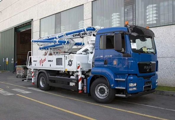 Cifa K20L concrete pump truck front right view
