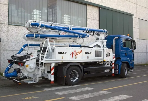 Cifa K20L concrete pump truck rear right view