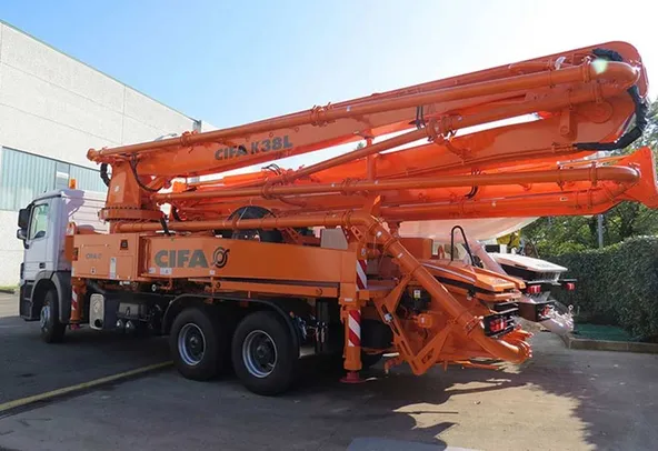 Cifa K38L Concrete Pump Truck rear left side