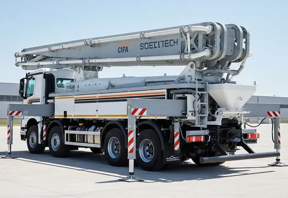 Cifa K50C Concrete Pump Truck Rear Left View