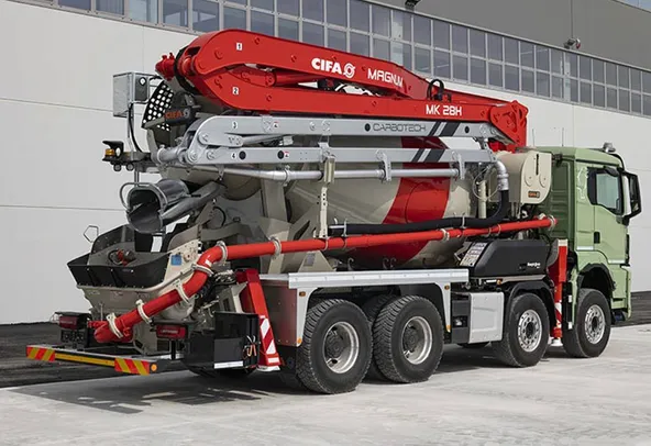 Cifa MK28H truck mixer pump rear right view