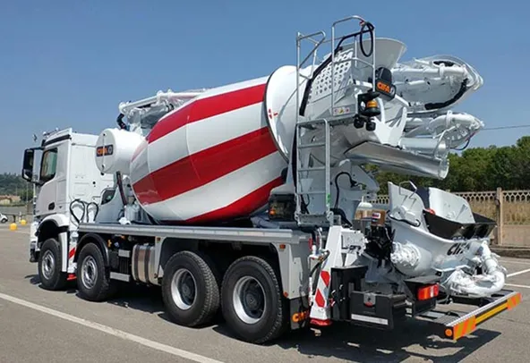 Cifa MK28L truck mixer pump rear left side view