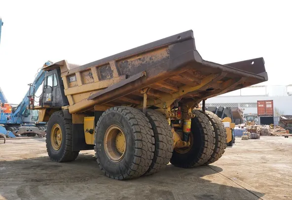 2018 Cat 773E Rigid Dump Truck- Rear left side view-Al Marwan