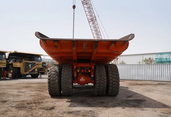 2011 Hitachi EH1100-3 Rigid Dump Truck rear view - Al Marwan Heavy Machinery