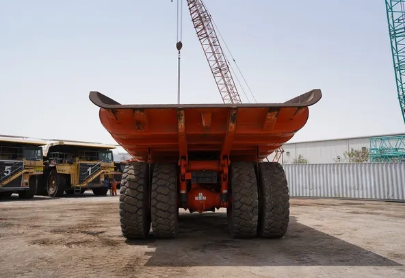 Rigid Dump Truck 2011 Hitachi EH1100-3 - rear view - Al Marwan Heavy Machinery