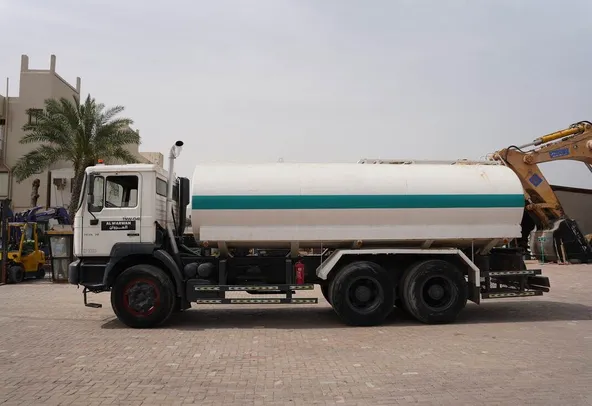 Used MAN 33.373DFC Water Truck-Efficient Water Distribution-Left-Side-View