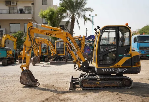2017 Yuchai YC35-8 Mini Excavator- left side view- Al Marwan