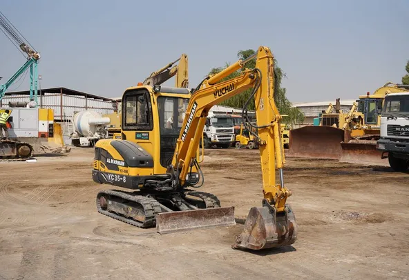 2017 Yuchai YC35-8 Mini Excavator- Front right side view- Al Marwan