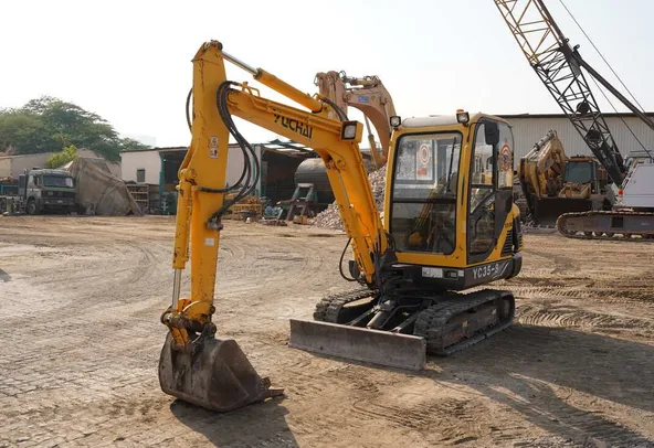 2017 Yuchai YC35-8 Mini Excavator- Front left view- Al Marwan