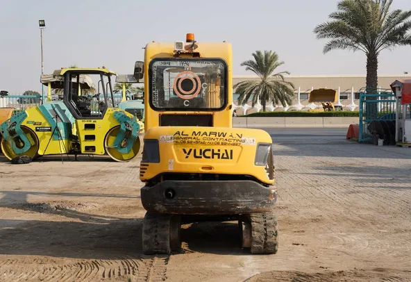 2017 Yuchai YC35-8 Mini Excavator- Rear view- Al Marwan