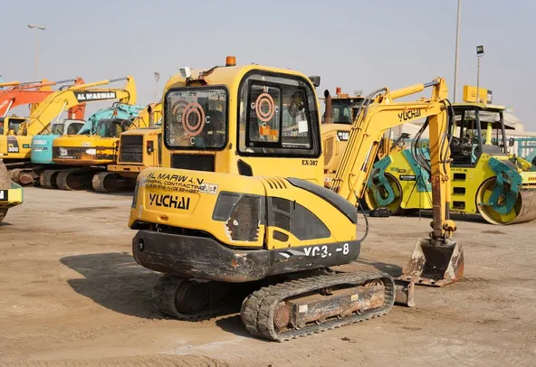 2017 Yuchai YC35-8 Mini Excavator- Rear right view- Al Marwan
