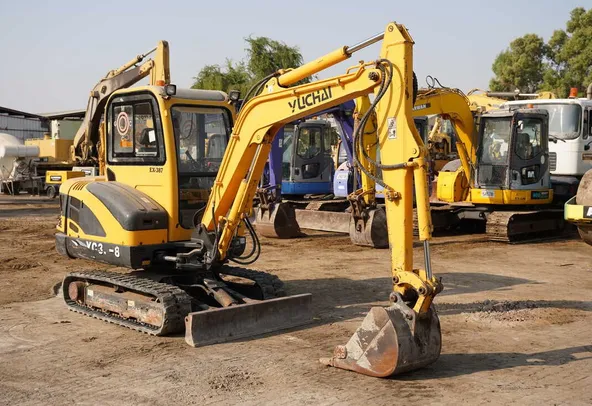 2017 Yuchai YC35-8 Mini Excavator- Front right side view- Al Marwan