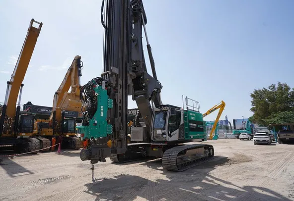 Piling Rig SR35-F with ABI Mobilram TM22-front-left-view