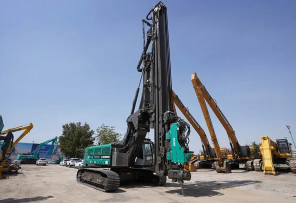 Piling Rig SR35-F with ABI Mobilram TM22-front-right-view