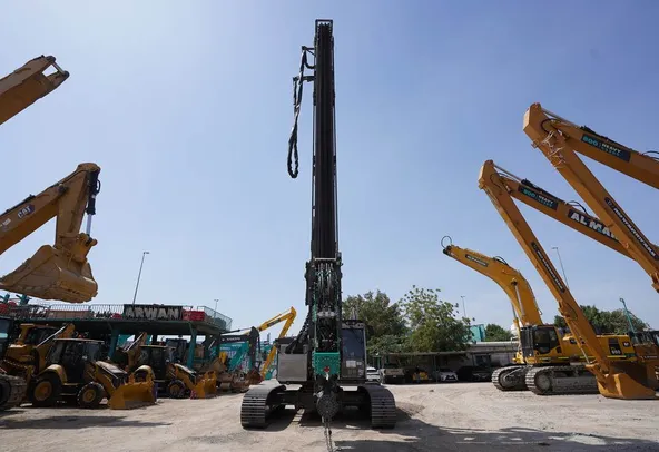 Piling Rig SR35-F with ABI Mobilram TM22-front-view