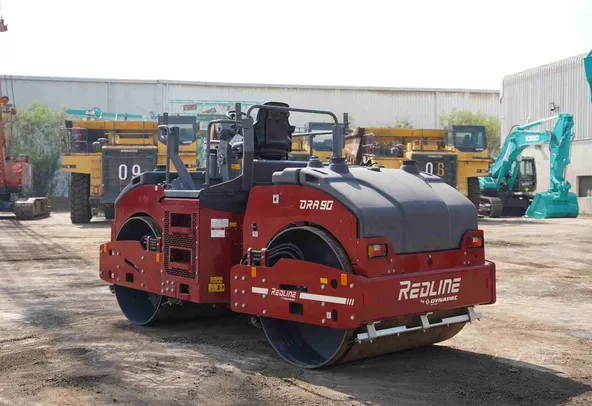 Dynapac Redline DRA90 Double Drum Roller Rear Left View
