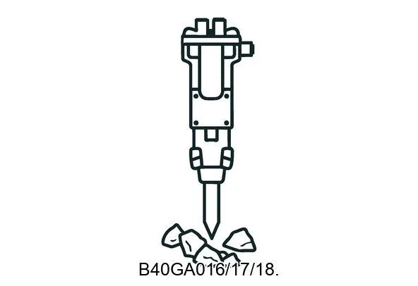 B40GA016/17/18. Hydraulic breakers & components