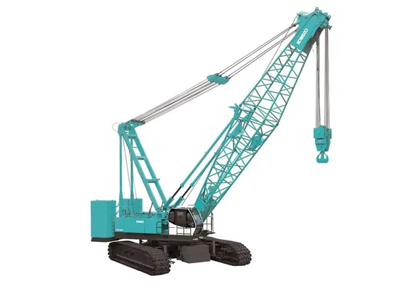 Kobelco CKE1800 crawler crane white background front-right-view