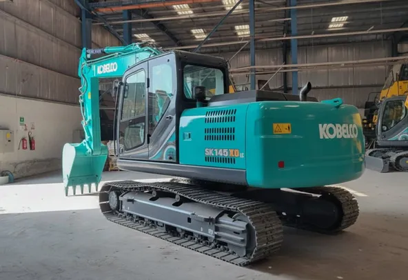 Kobelco SK145XDLC-10E Track Excavator Rear Left View