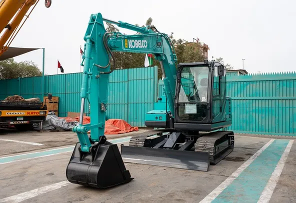 Kobelco SK80-10 Track Excavator Front Left View