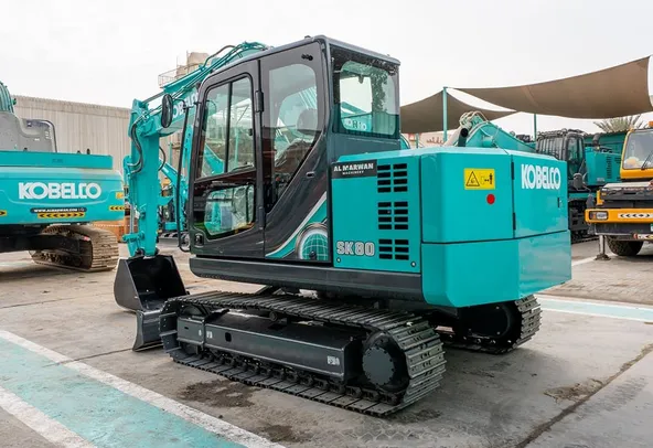 Kobelco SK80-10 Track Excavator Rear Left View