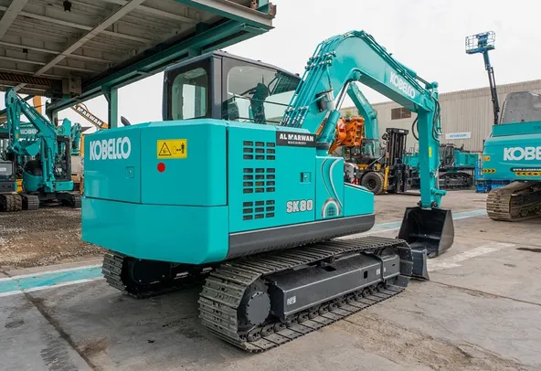 Kobelco SK80-10 Track Excavator Rear Right View