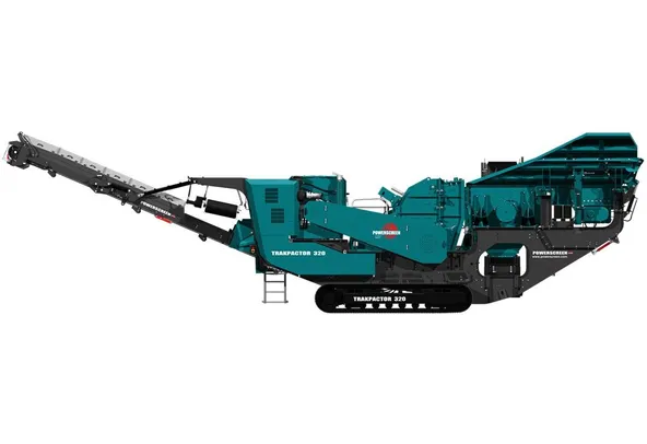 Powerscreen Trakpactor 320 Crusher Left side view