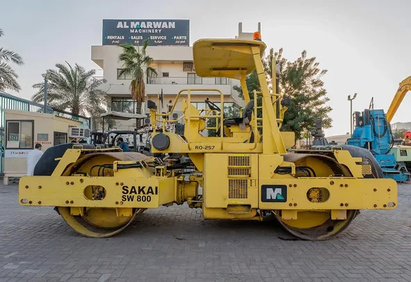 Sakai SW800 Double Drum Roller 2007 Left Side View