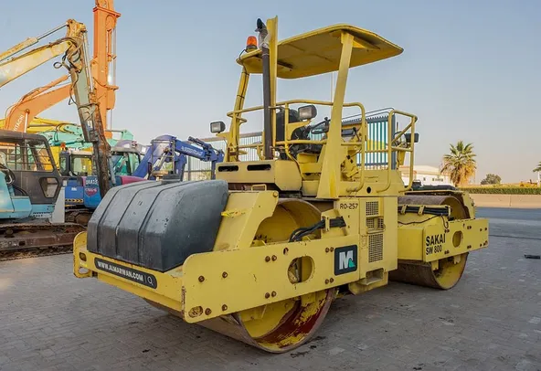 Sakai SW800 Double Drum Roller 2007 Rear Right View