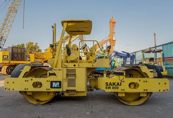 Sakai SW800 Double Drum Roller 2007 Right Side View
