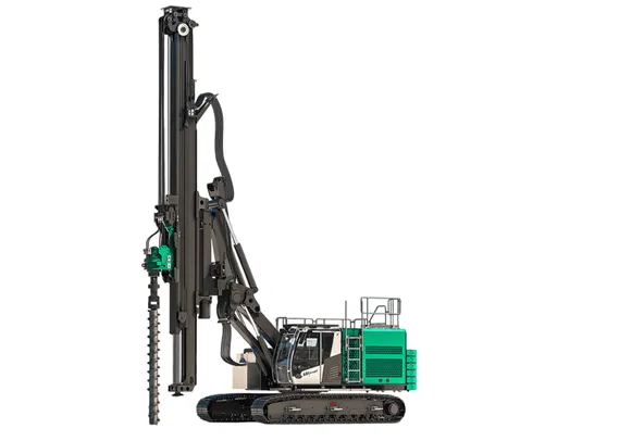 Sennebogen SR35 with ABI Mobilram TM16 Piling Rig Left Side Image