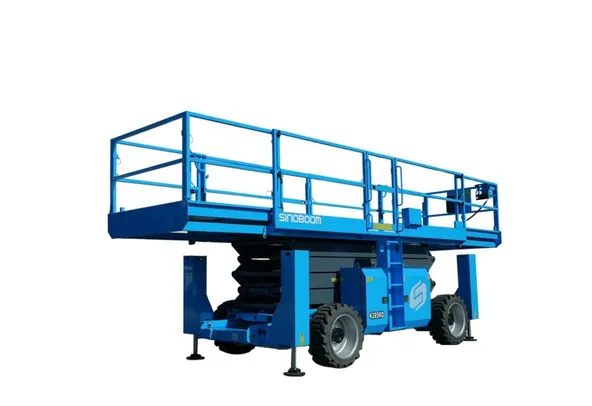 Diesel Rough Terrain Scissor Lifts Extended Platform