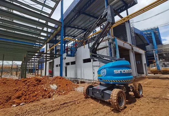 Sinoboom AB16EJ Articulated Boom Lift on Site